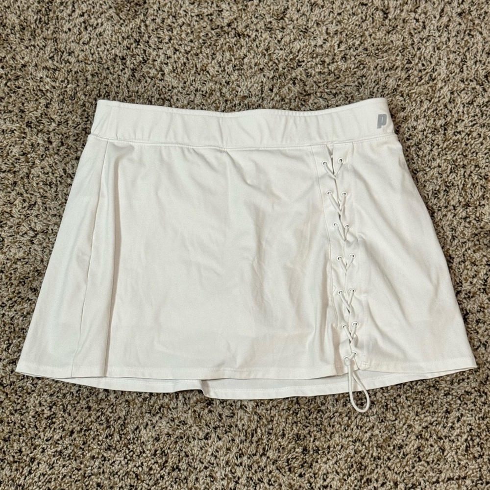 Prince Side Lace Up White Tennis Skirt M